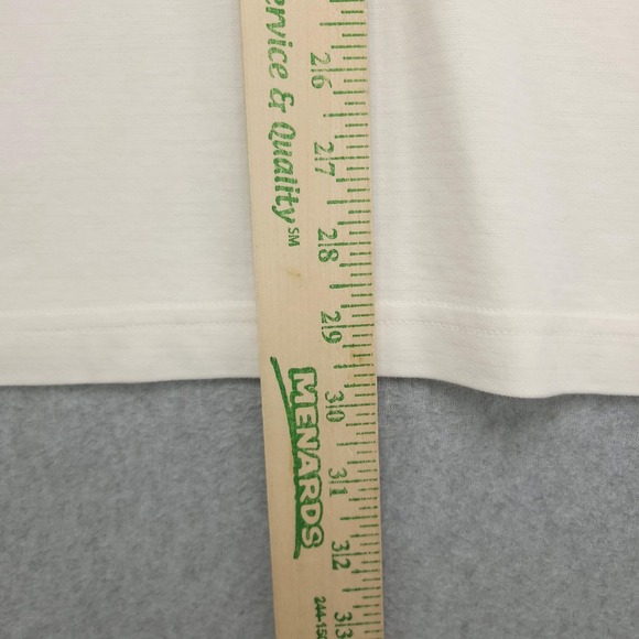 TravisMathew Polo Shirt Mens XL White Gray Dismal River Golf Pima Cotton Stretch - Picture 11 of 16